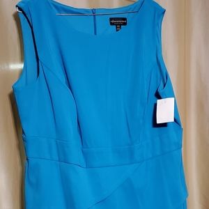 Connected Apparel, turquoise sleeveless dress, size 18W
